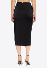 Knotted Asymmetric Midi Skirt