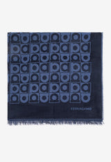 Gancini Motif Optical Shawl