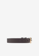 Double Gancini Leather Bracelet