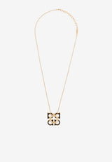 Four Gancini Pendant Chain Necklace
