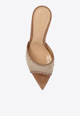Gianvito Rossi Rania 85 Crystal Embellished Mules Pink G15040 85RIC-COZPRND