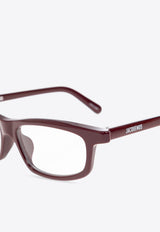 Jacquemus Rectangular-Framed Optical Glasses Transparent JAC124 0-C2OPT
