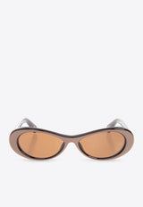 Jacquemus Nuvola Oval Sunglasses Brown JAC135 0-C3SUN
