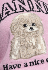 Intarsia Knit Poodle Sweater