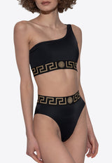 Greca Border One-Shoulder Bikini Top