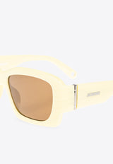 Jacquemus Croisière Square Sunglasses Brown JAC60 0-C6SUN