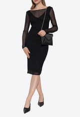 Nasello Long Sleeved See-Through Midi Dress