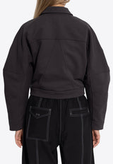 Logo Embroidered Zip-Up Jackets