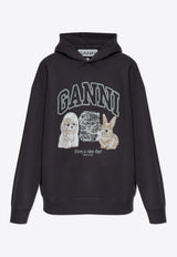 Animal Print Hooded Sweatshirt