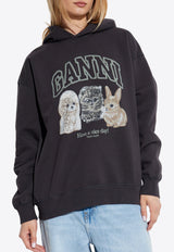 Animal Print Hooded Sweatshirt