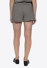 Onirica High-Rise Striped Shorts