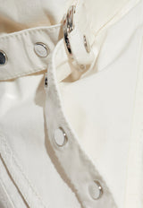 Lace-Up Stretch Blouse