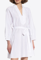 Balloon-Sleeved Tunic Dress