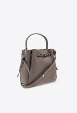 Tory Burch Small Romy Leather Bucket Bag Taupe 166982 0-250