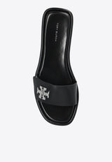 Turnlock Logo Leather Slides