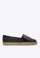 Eleanor Double T Leather Espadrilles