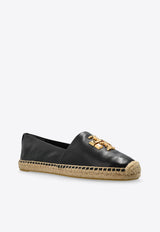 Eleanor Double T Leather Espadrilles