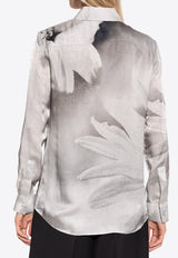 Honeybee and Daisy Print Long-Sleeved Shirt