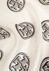 Tory Burch T Monogram Reversible Silk Neckerchief Cream 168431 0-100