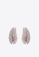 Wave Crystal Embellished Stud Earrings