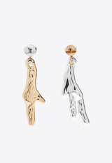 Mismatched Coral Drop Earrings