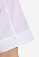 Short-Sleeved Tailored Blouse