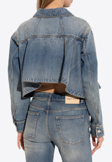 Flowy Denim Cropped Jacket