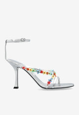 Blanche 90 Metallic Leather Sandals