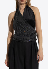 Crystal Embellished Halterneck Top
