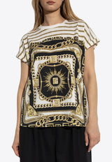 Balmain Baroque Print Crewneck T-shirt