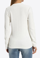 Balmain Crewneck Sweater with Decorative-Buttons