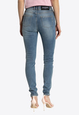 Balmain Slim-Leg Faded Jeans