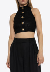 Balmain Baroque Jacquard Cropped Top
