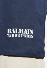 Balmain Small Logo Stamp Print T-shirt