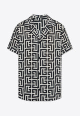 Balmain PB Labyrinthe Monogram Bowling Shirt