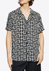 Balmain PB Labyrinthe Monogram Bowling Shirt