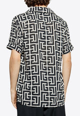 Balmain PB Labyrinthe Monogram Bowling Shirt