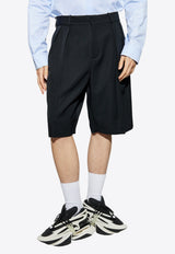 Balmain Bermuda Tailored Wool Shorts