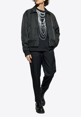 Balmain Chains Print Crewneck T-shirt