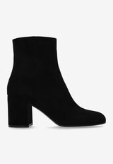 Gianvito Rossi Joelle 70 Suede Ankle Boots G73065 70RIC-CASNERO