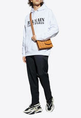 Balmain Logo Print Hooded Sweatshirt