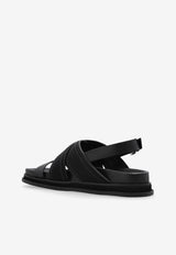 Jimmy Choo Joa Canvas and Leather Sandals