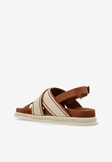 Joa Canvas and Leather Sandals