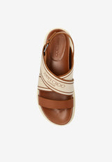 Joa Canvas and Leather Sandals