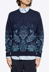 Floral Jacquard Wool Sweater