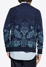 Floral Jacquard Wool Sweater