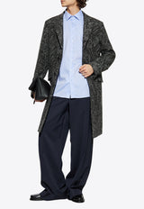 Logo Embroidered Long-Sleeved Shirt
