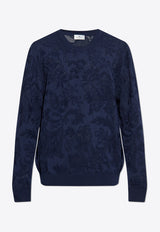 Paisley Jacquard Crewneck Sweater