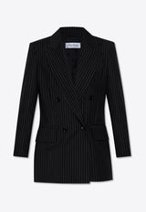Max Mara Mattia Double-Breasted Pinstripe Blazer MATTIA 2521046021-002