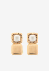 Self-Portrait Jewel Embellished Earrings PF25-622E-GD 0-GOLD
